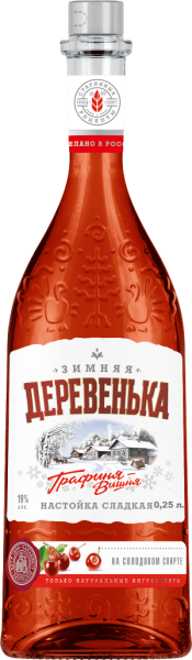 Настойка ЗИМНЯЯ ДЕРЕВЕНЬКА Графиня Вишня сладкая 0,25л 19%